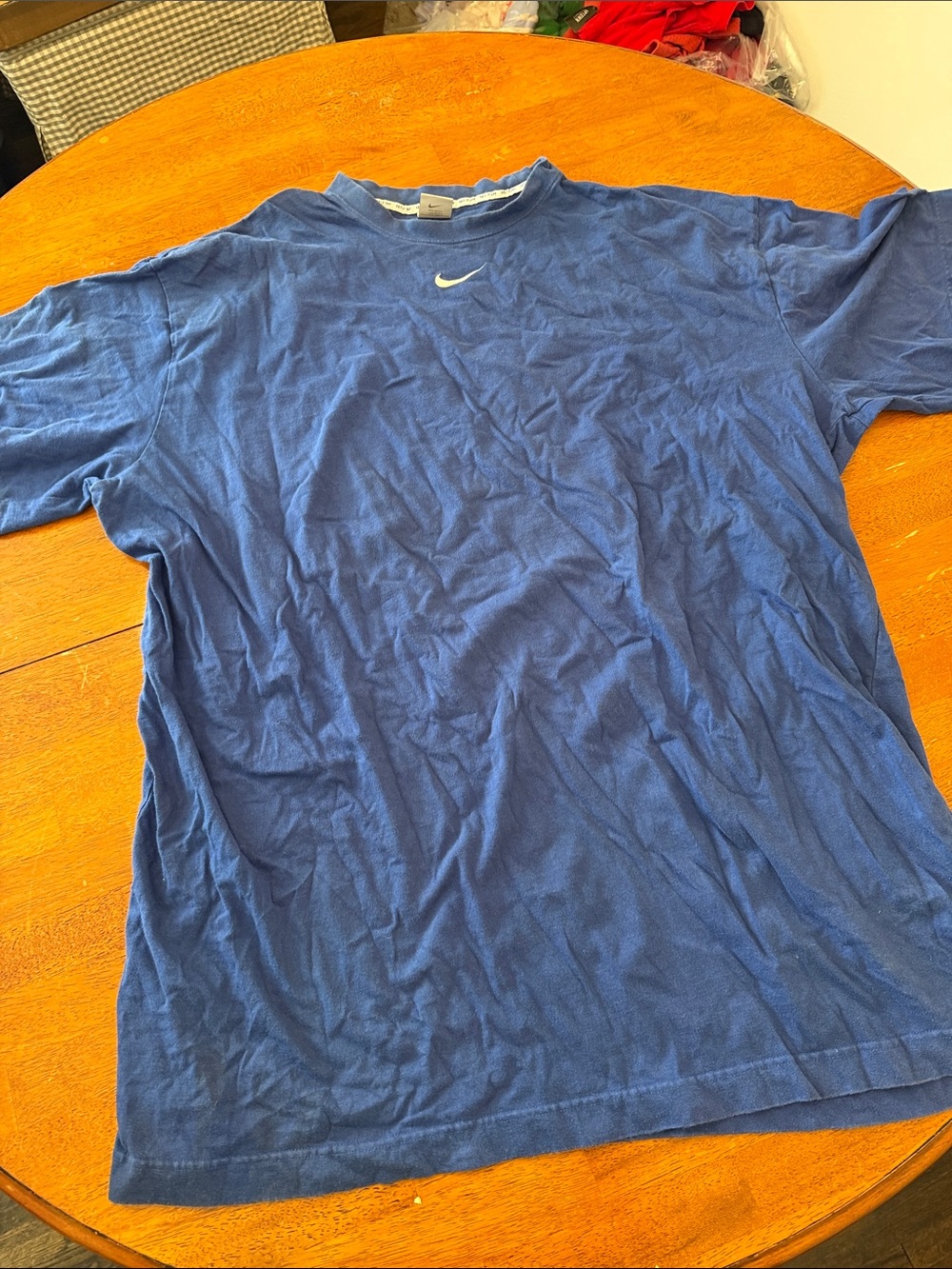 Nike Short-Sleeve Crewneck T-Shirt in Royal Blue with White Swoosh xxxxl